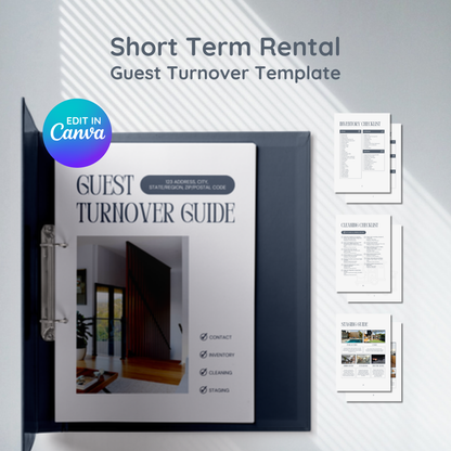 Short Term Rental Guest Turnover Checklist Template