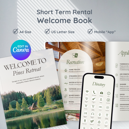 Short Term Rental Welcome Book Template