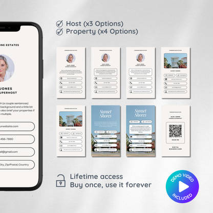 Short Term Rental Digital Business Card Template