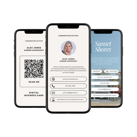 Short Term Rental Digital Business Card Template